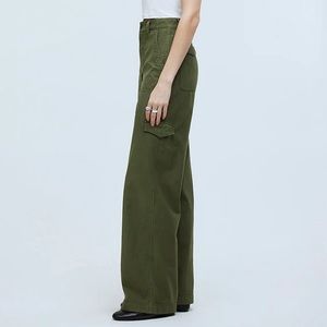 Petite Griff Superwide-Leg Cargo Pants in Garment Dye 26P